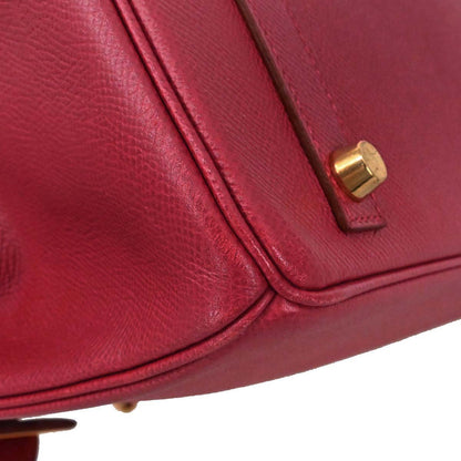 Hermes Rouge Vif Courchevel Birkin 30 Handbag