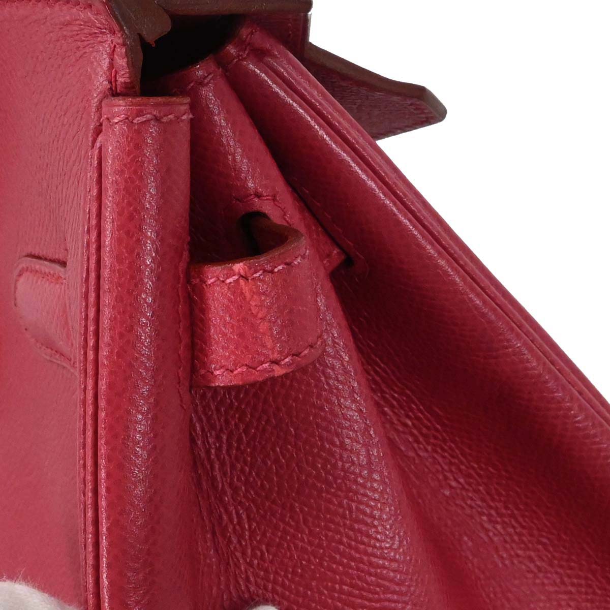 Hermes Rouge Vif Courchevel Birkin 30 Handbag