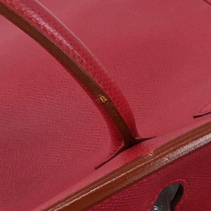 Hermes Rouge Vif Courchevel Birkin 30 Handbag