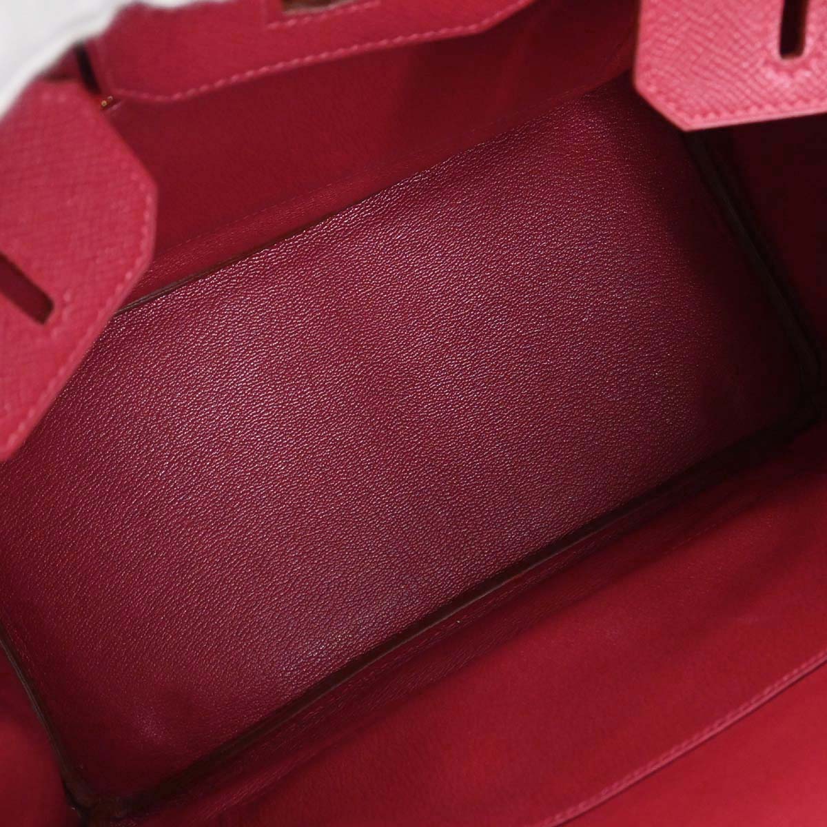 Hermes Rouge Vif Courchevel Birkin 30 Handbag