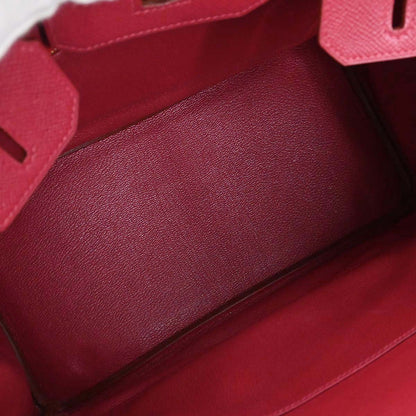 Hermes Rouge Vif Courchevel Birkin 30 Handbag
