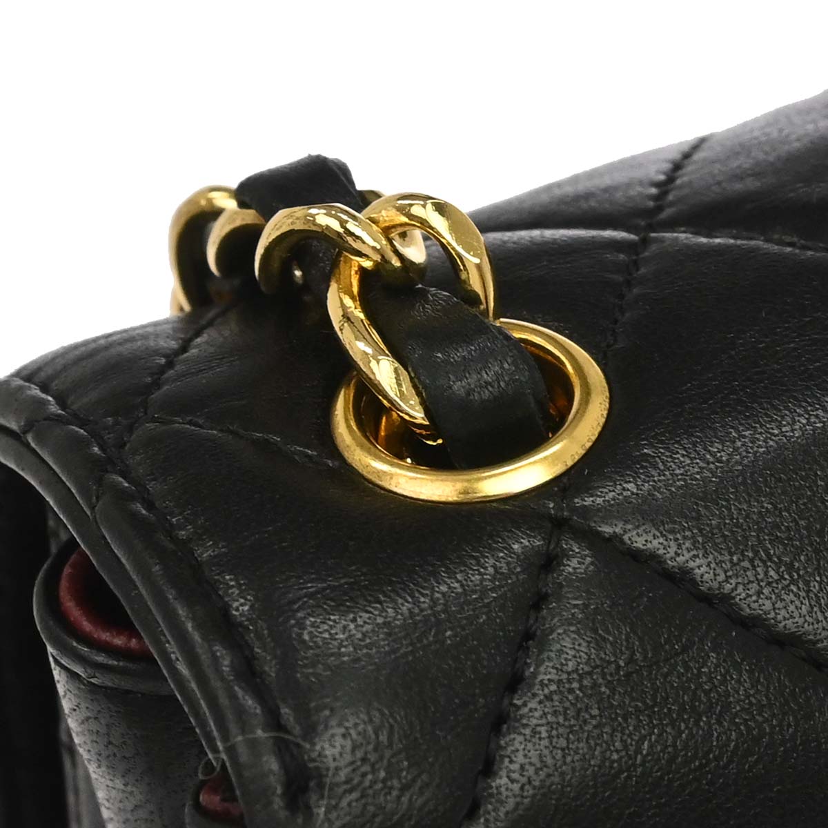 Chanel 1989-1991 Black Lambskin Single Flap Shoulder Bag
