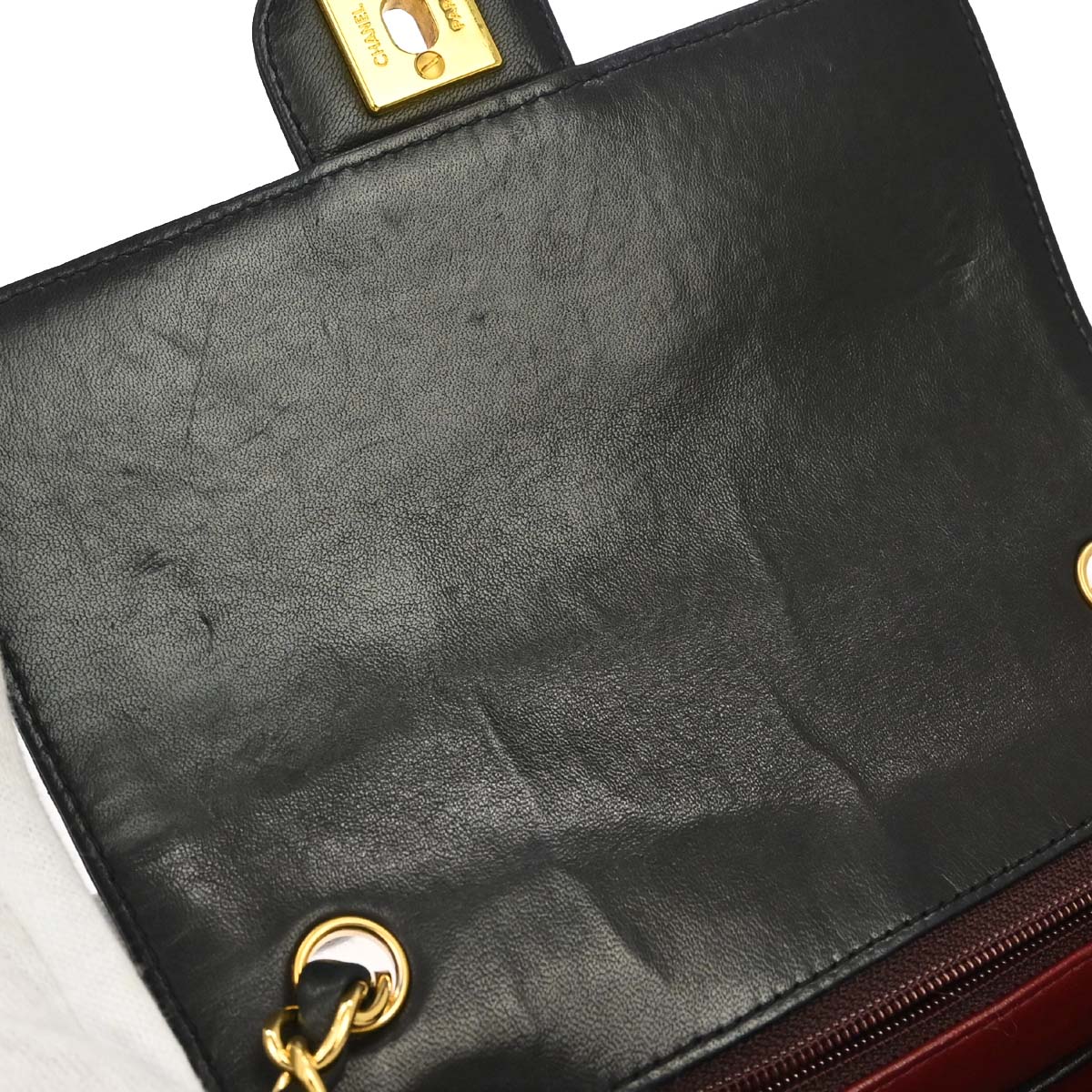 Chanel 1989-1991 Black Lambskin Single Flap Shoulder Bag