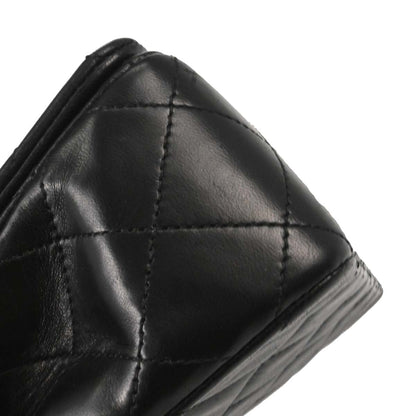 Chanel 1989-1991 Black Lambskin Turnlock Mini Full Flap Shoulder Bag