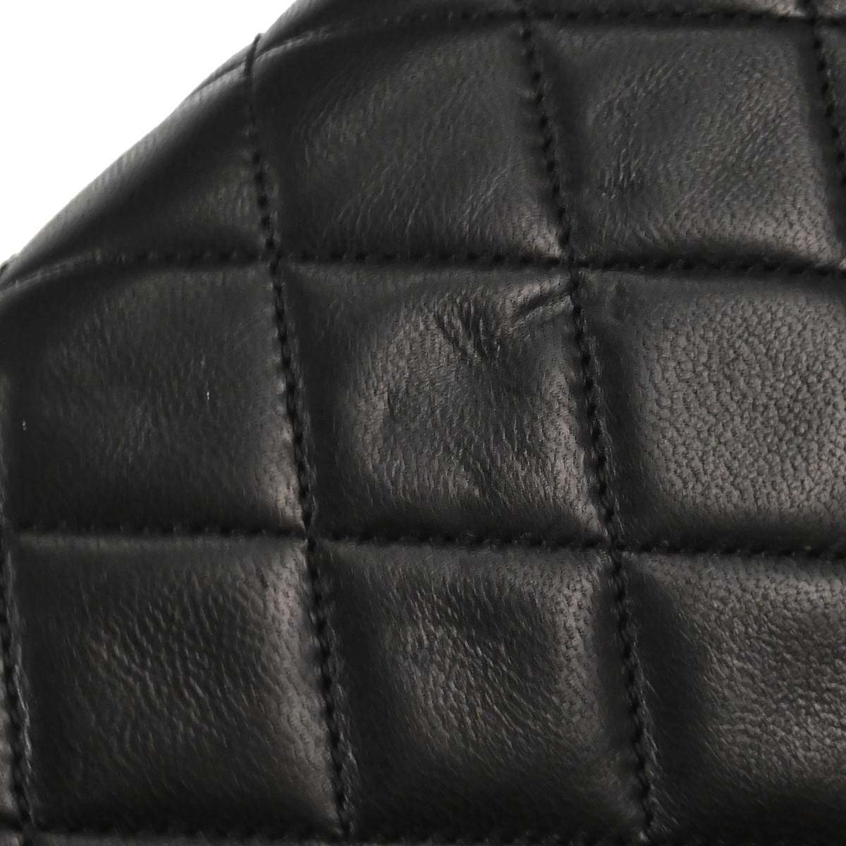 Chanel 1989-1991 Black Lambskin Turnlock Mini Full Flap Shoulder Bag
