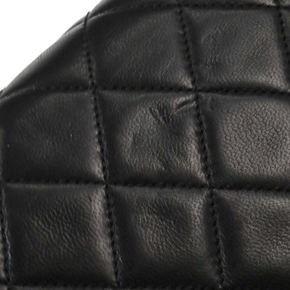 Chanel 1989-1991 Black Lambskin Turnlock Mini Full Flap Shoulder Bag