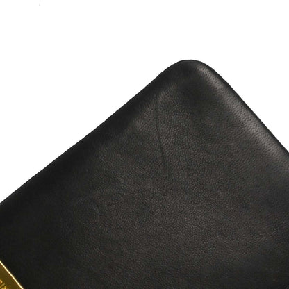 Chanel 1989-1991 Black Lambskin Turnlock Mini Full Flap Shoulder Bag