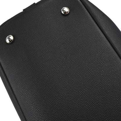 Chanel 2019 Black Caviar Coco Eyelets Large Shopping 2way Shoulder Tote Handbag