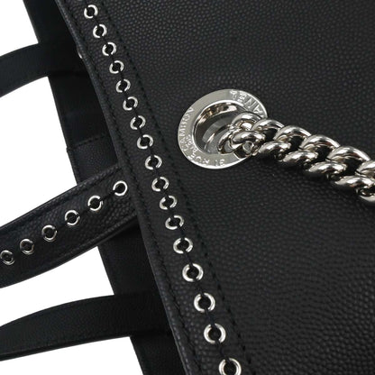 Chanel 2019 Black Caviar Coco Eyelets Large Shopping 2way Shoulder Tote Handbag