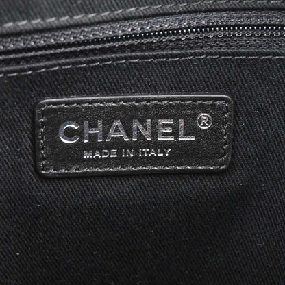 Chanel 2019 Black Caviar Coco Eyelets Large Shopping 2way Shoulder Tote Handbag