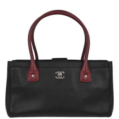 Chanel 2012-2013 Black Calfskin Bicolor Executive Cerf Tote Bag