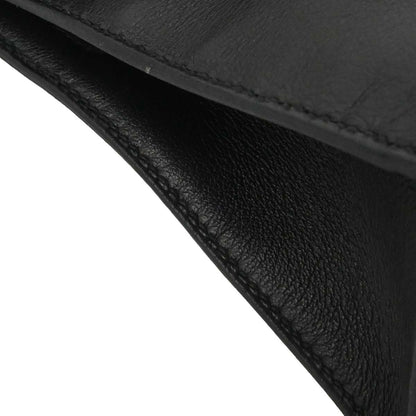 Hermes Black Swift Kelly Pochette Handbag