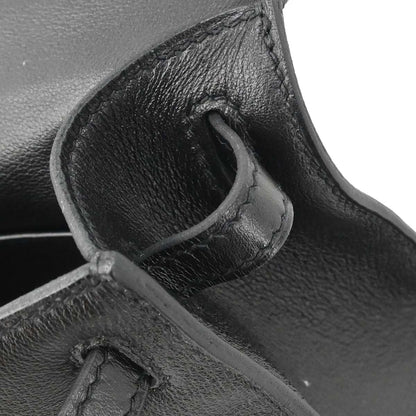 Hermes Black Swift Kelly Pochette Handbag