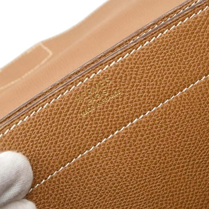 Hermes Gold Courchevel Sac a Depeches 41 Business Bag Handbag