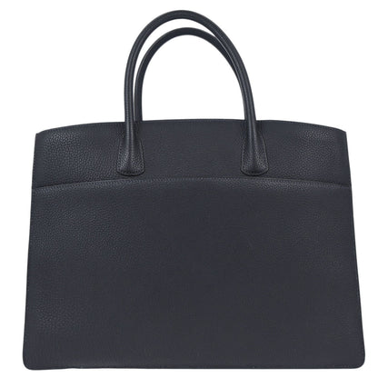 Hermes Dark Navy Fjord White Bus GM Tote Bag