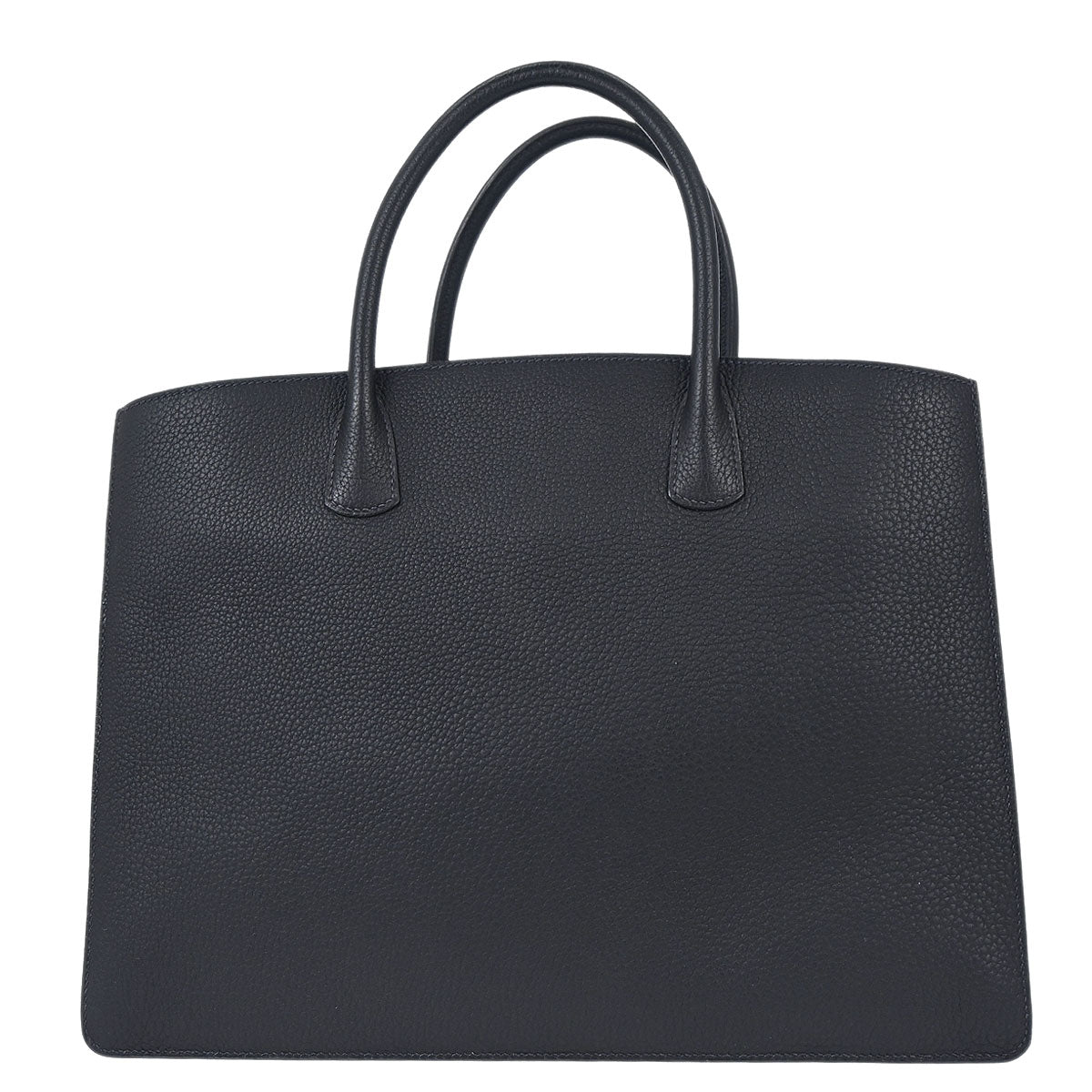 Hermes Dark Navy Fjord White Bus GM Tote Bag