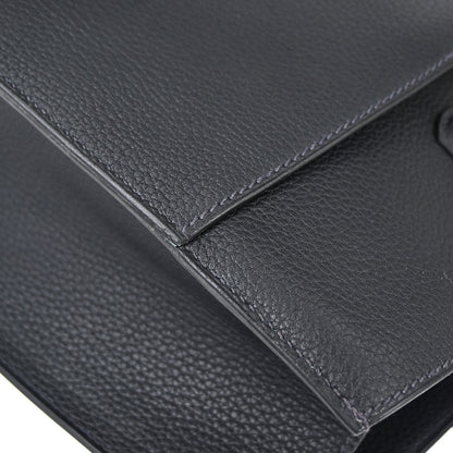 Hermes Dark Navy Fjord White Bus GM Tote Bag