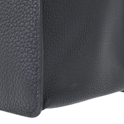 Hermes Dark Navy Fjord White Bus GM Tote Bag