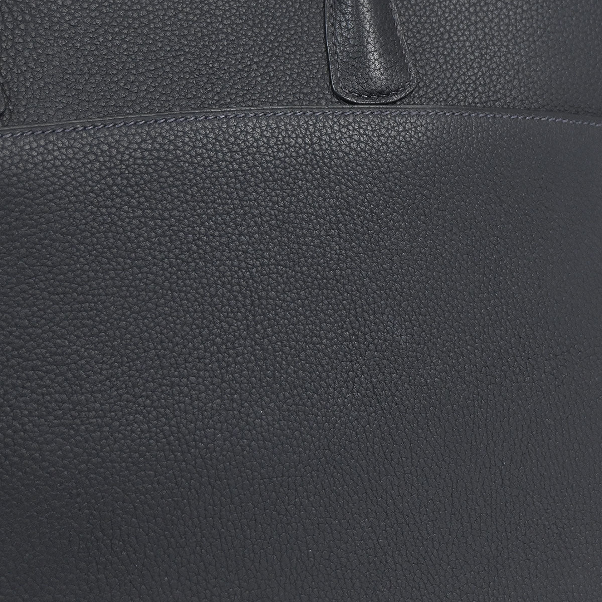 Hermes Dark Navy Fjord White Bus GM Tote Bag