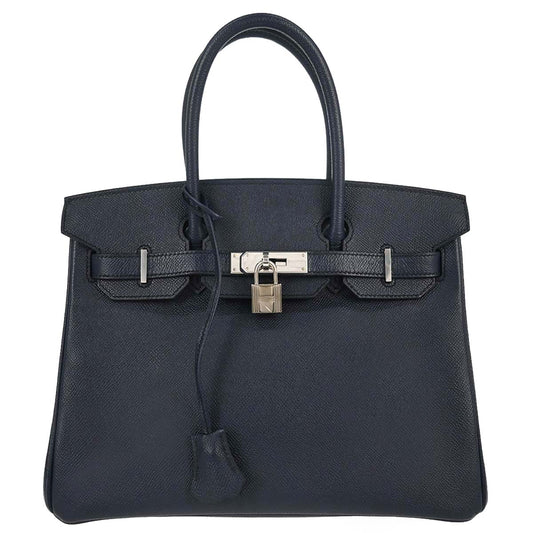 Hermes Blue Nuit Epsom Birkin 30 Handbag
