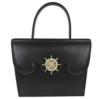 Hermes Black Box Calf Frigate Handbag
