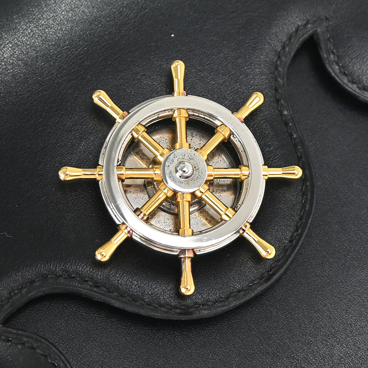 Hermes Black Box Calf Frigate Handbag