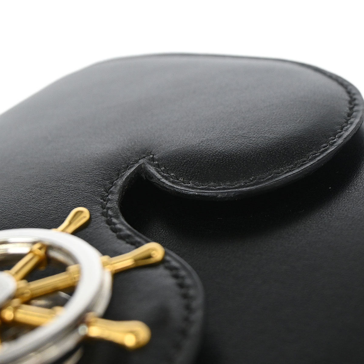 Hermes Black Box Calf Frigate Handbag