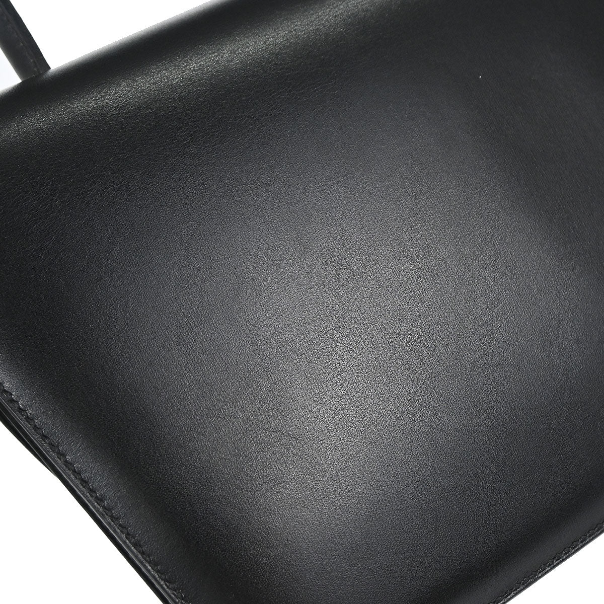 Hermes Black Box Calf Frigate Handbag