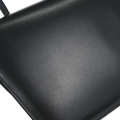 Hermes Black Box Calf Frigate Handbag
