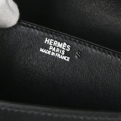 Hermes Black Box Calf Frigate Handbag