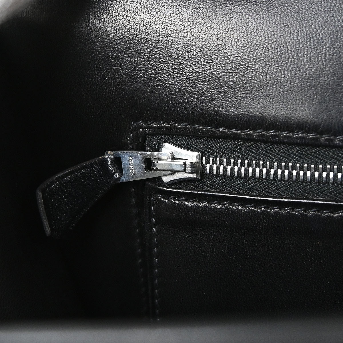 Hermes Black Box Calf Frigate Handbag