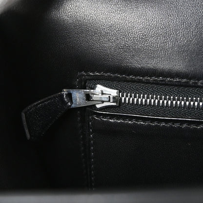 Hermes Black Box Calf Frigate Handbag