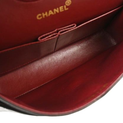Chanel 1991-1994 Black Lambskin Medium Classic Double Flap Shoulder Bag