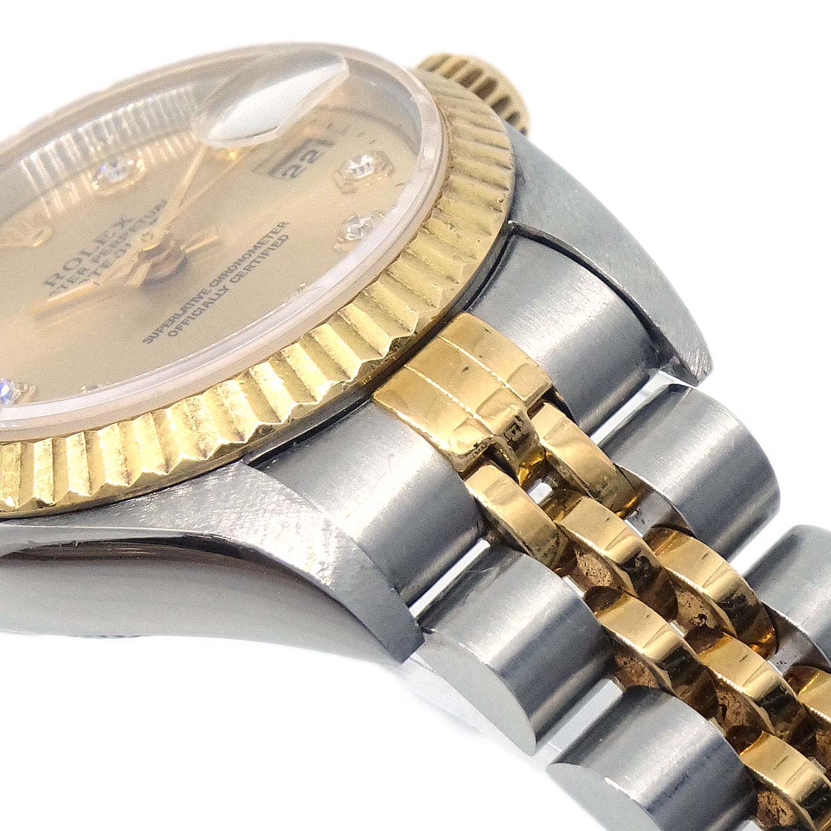 Rolex Oyster Perpetual Datejust 26mm Ref.69173 Watch SS 18KYG Diamond