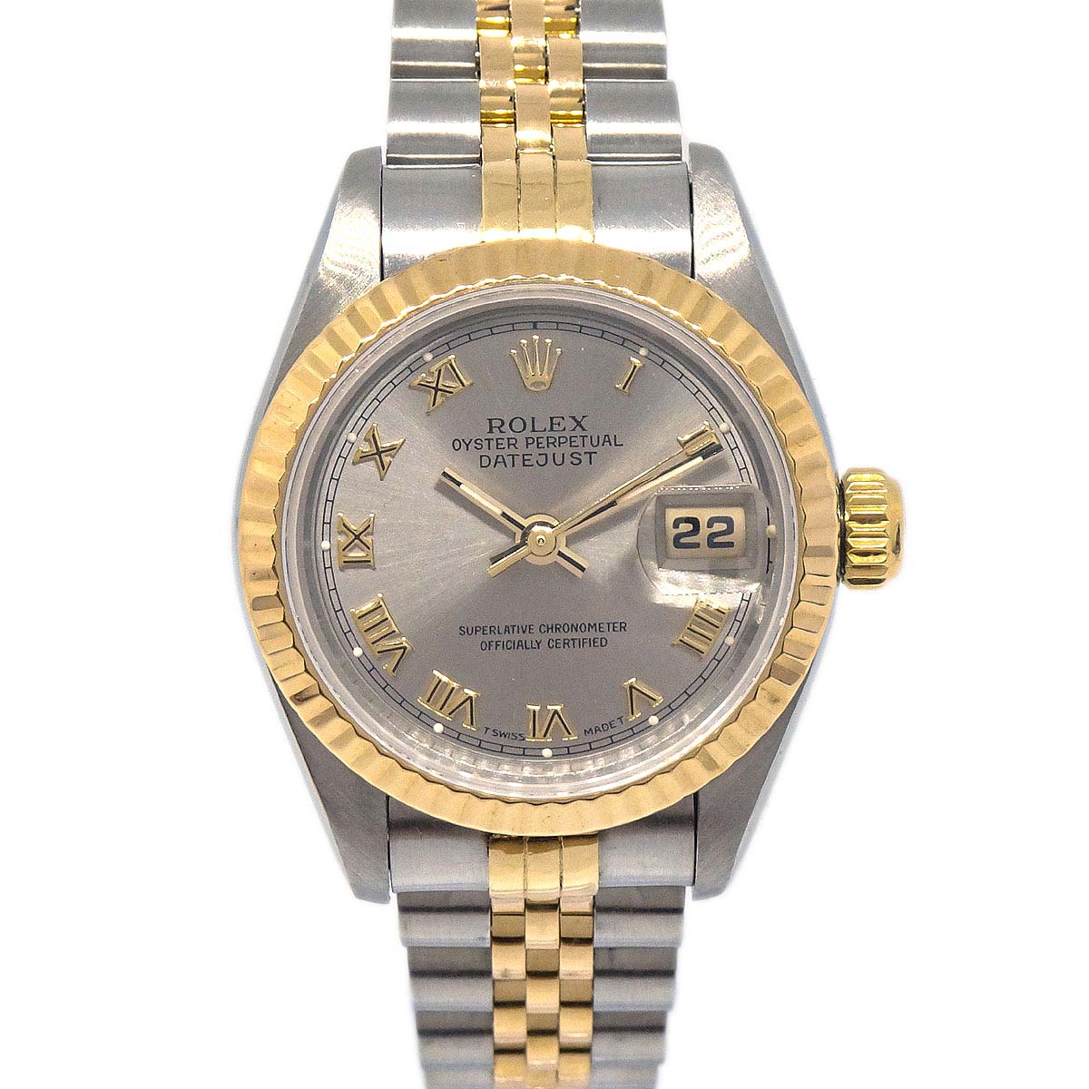 Rolex Oyster Perpetual Datejust 26mm Ref.69173 Watch SS 18KYG