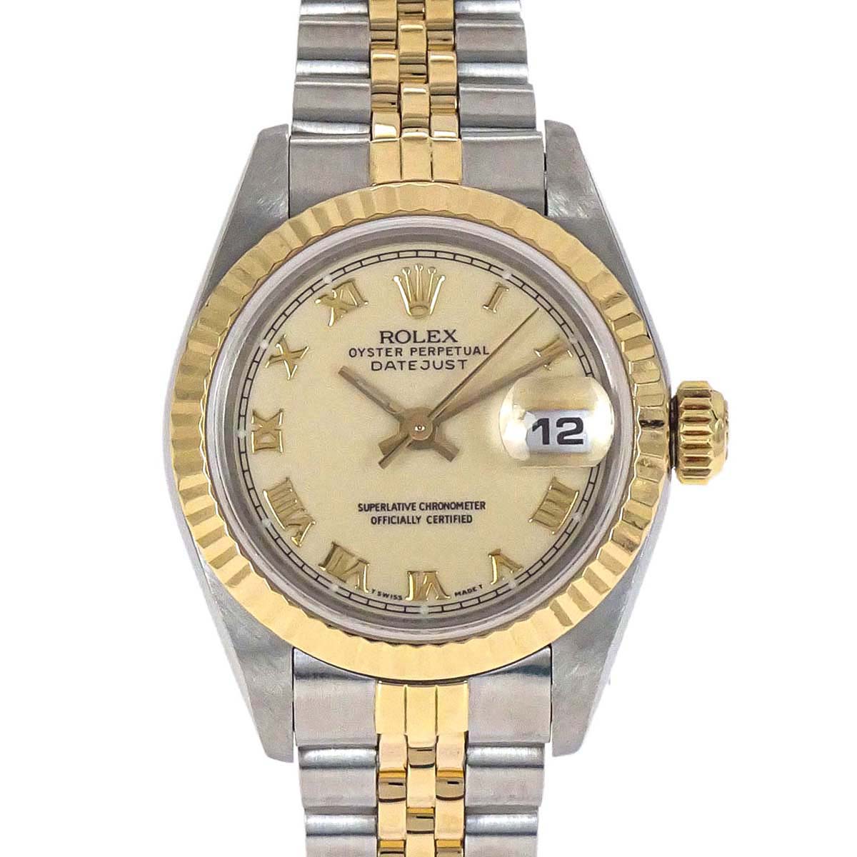 Rolex Oyster Perpetual Datejust 26mm Ref.69173 Watch SS 18KYG