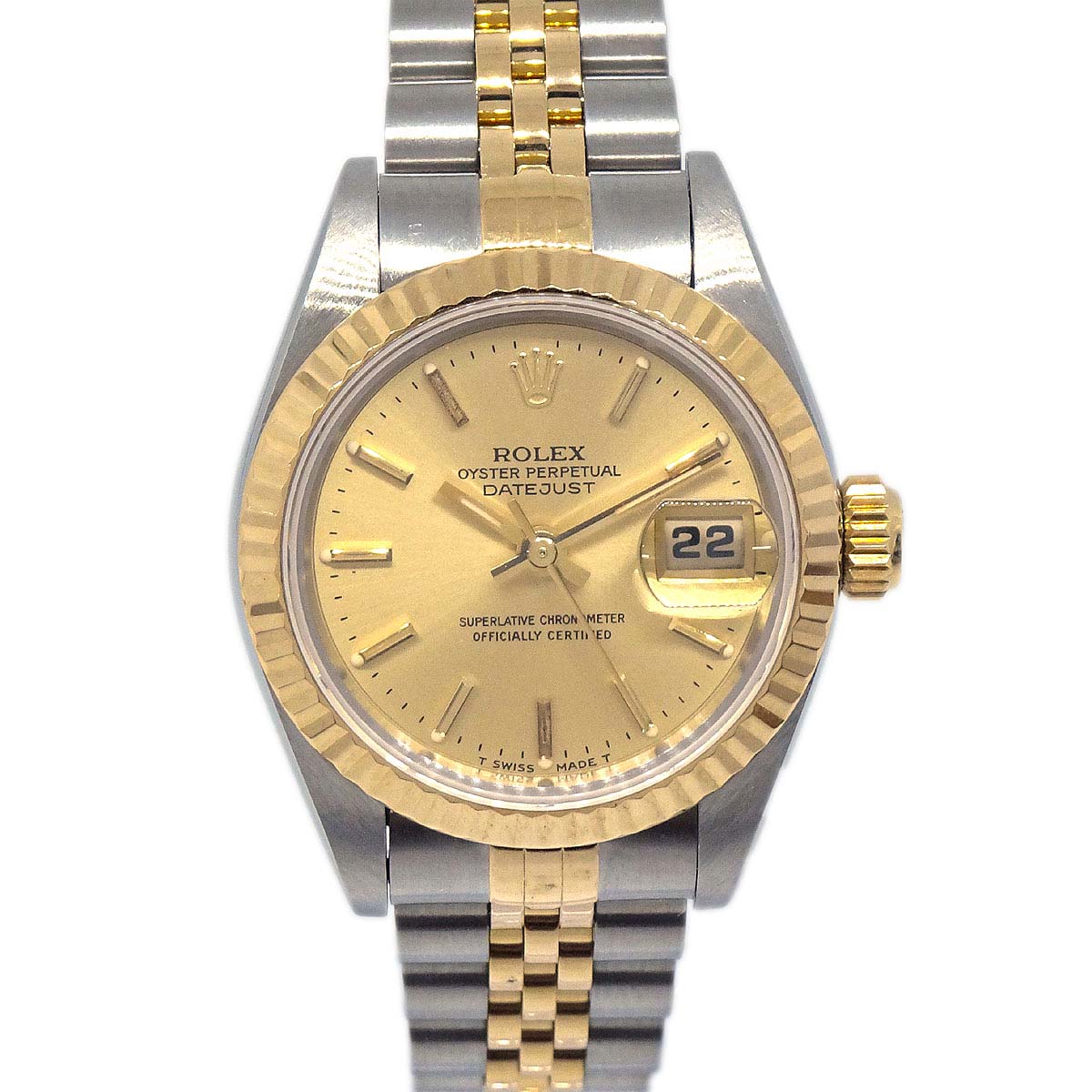 Rolex Oyster Perpetual Datejust 26mm Ref.69173 Watch SS 18KYG
