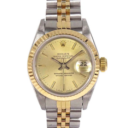 Rolex Oyster Perpetual Datejust 26mm Ref.69173 Watch SS 18KYG