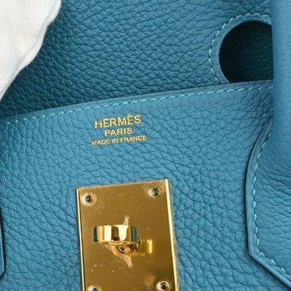 Hermes 2014 Blue Izmir Togo Birkin 30 Handbag