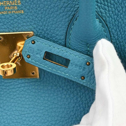Hermes 2014 Blue Izmir Togo Birkin 30 Handbag