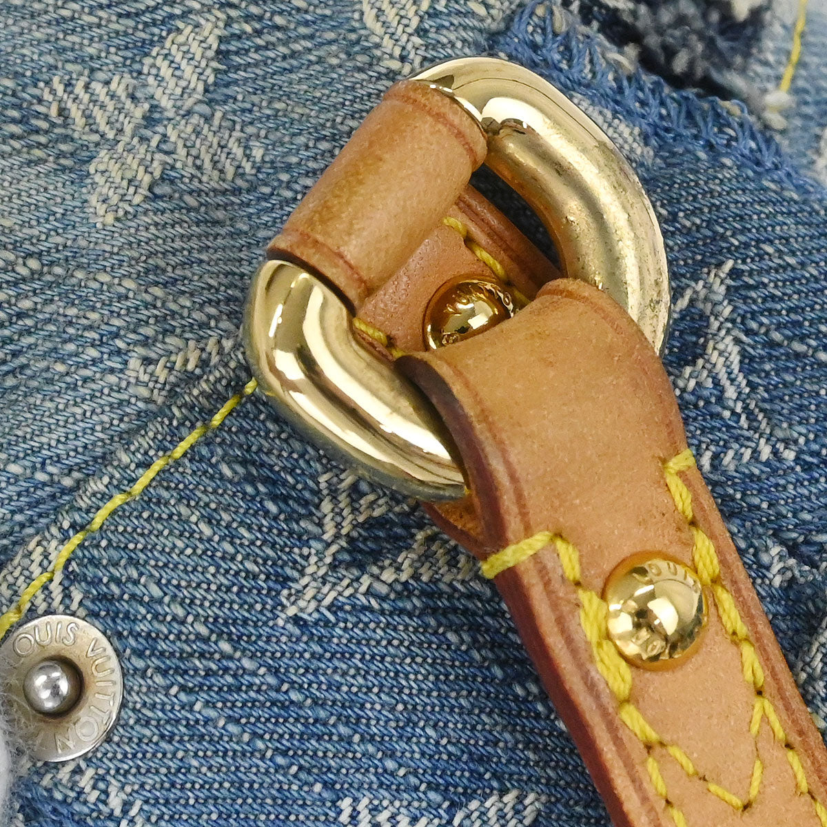 Louis Vuitton Monogram Denim Patchwork Postie 2way Shoulder Handbag M95374