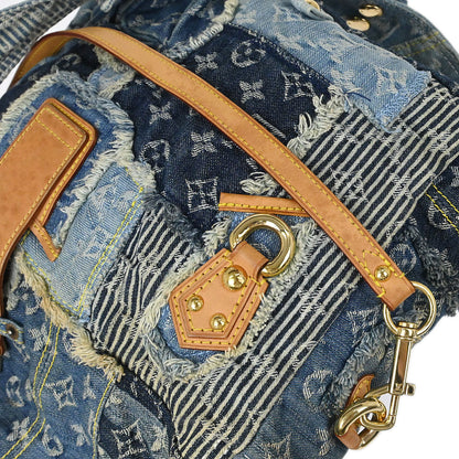 Louis Vuitton Monogram Denim Patchwork Postie 2way Shoulder Handbag M95374