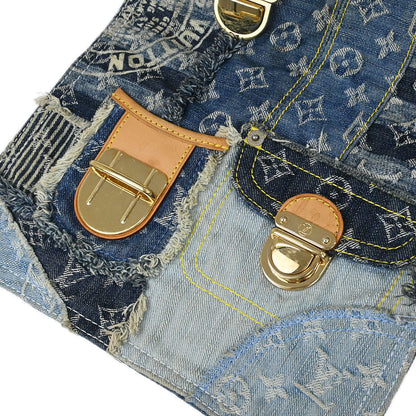 Louis Vuitton Monogram Denim Patchwork Postie 2way Shoulder Handbag M95374