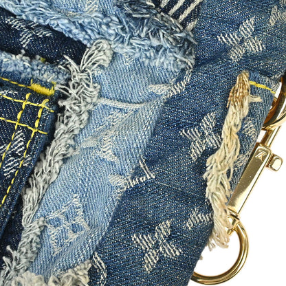 Louis Vuitton Monogram Denim Patchwork Postie 2way Shoulder Handbag M95374