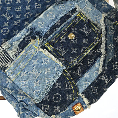 Louis Vuitton Monogram Denim Patchwork Postie 2way Shoulder Handbag M95374
