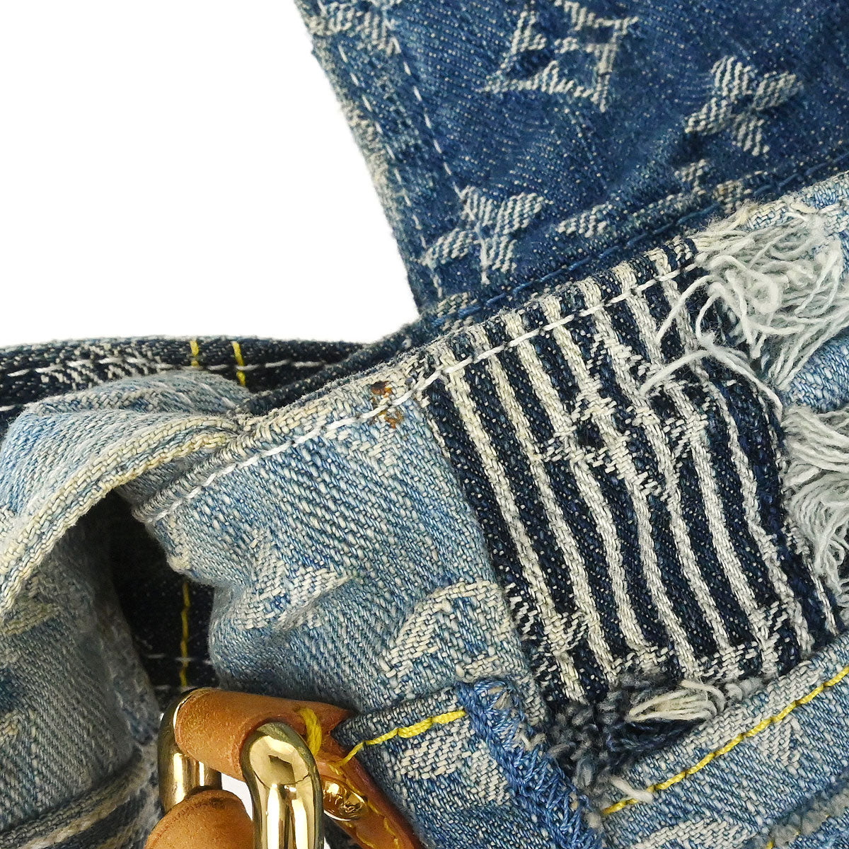 Louis Vuitton Monogram Denim Patchwork Postie 2way Shoulder Handbag M95374