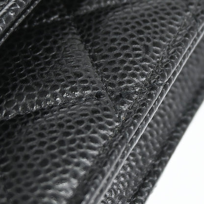 Chanel 2019 Black Caviar Skin Classic WOC Wallet on Chain Bag