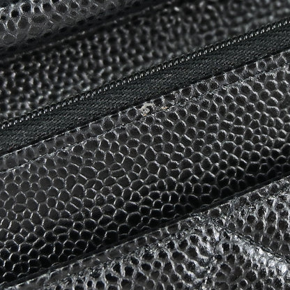 Chanel 2019 Black Caviar Skin Classic WOC Wallet on Chain Bag