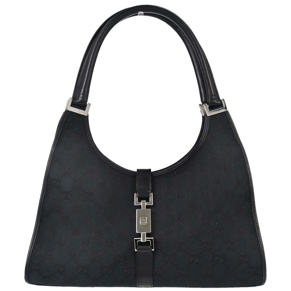 Gucci Black GG Canvas Jackie Handbag