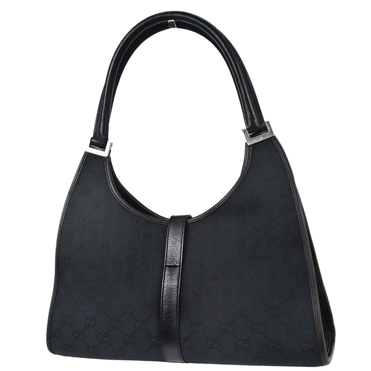Gucci Black GG Canvas Jackie Handbag